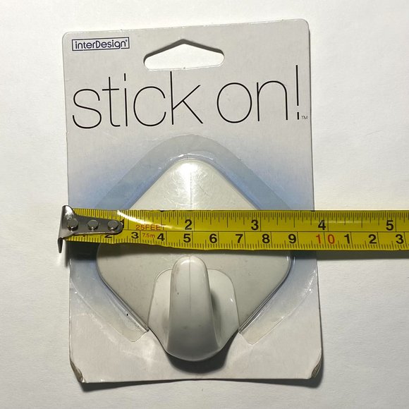 InterDesign STICK ON! 16001 Sa diamond Hook White Self- Adhesive Plastic Utility - Picture 5 of 8